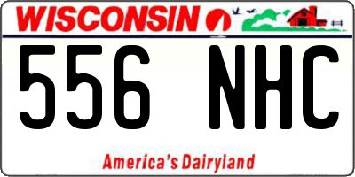 WI license plate 556NHC