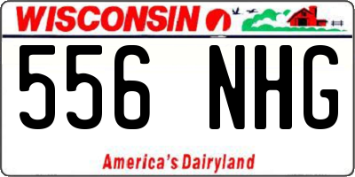 WI license plate 556NHG