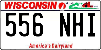 WI license plate 556NHI