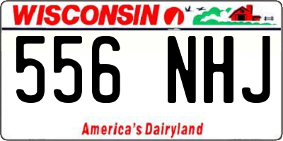 WI license plate 556NHJ