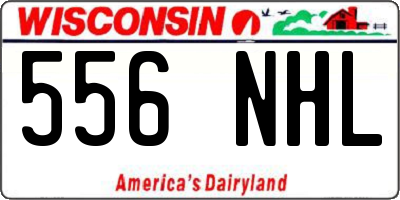 WI license plate 556NHL