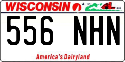 WI license plate 556NHN