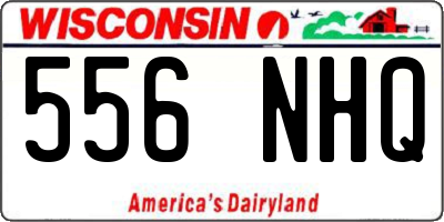 WI license plate 556NHQ