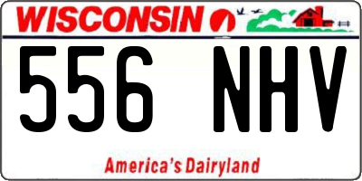 WI license plate 556NHV