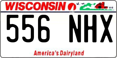 WI license plate 556NHX
