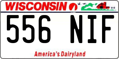 WI license plate 556NIF