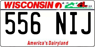 WI license plate 556NIJ
