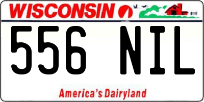 WI license plate 556NIL