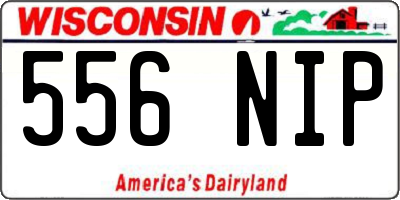 WI license plate 556NIP