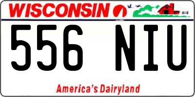 WI license plate 556NIU