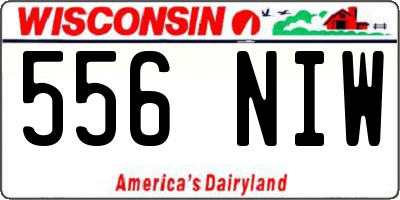 WI license plate 556NIW