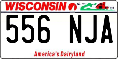 WI license plate 556NJA