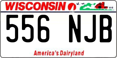 WI license plate 556NJB