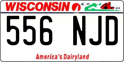 WI license plate 556NJD