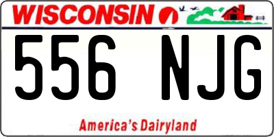 WI license plate 556NJG