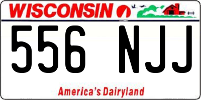 WI license plate 556NJJ