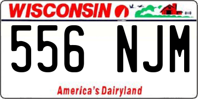 WI license plate 556NJM