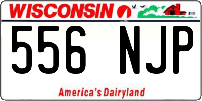 WI license plate 556NJP