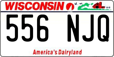 WI license plate 556NJQ
