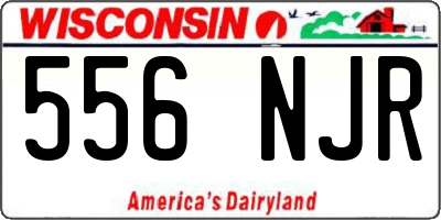 WI license plate 556NJR