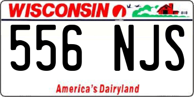 WI license plate 556NJS