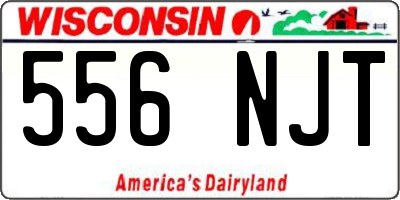 WI license plate 556NJT
