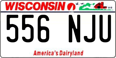 WI license plate 556NJU