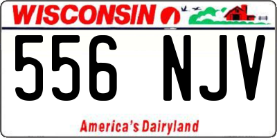 WI license plate 556NJV