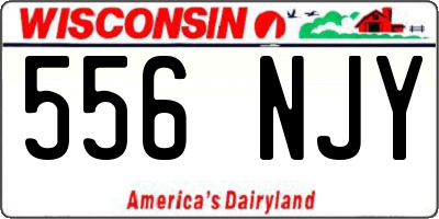 WI license plate 556NJY