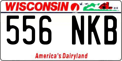 WI license plate 556NKB