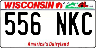 WI license plate 556NKC