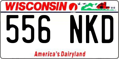WI license plate 556NKD