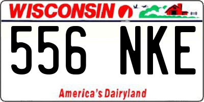 WI license plate 556NKE