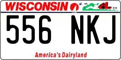 WI license plate 556NKJ