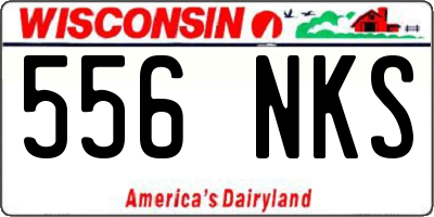 WI license plate 556NKS