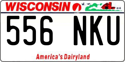 WI license plate 556NKU