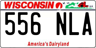 WI license plate 556NLA