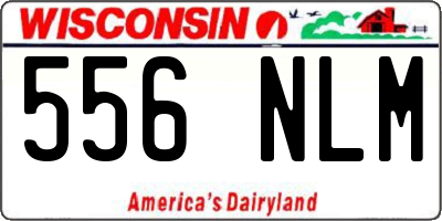 WI license plate 556NLM