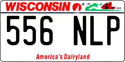 WI license plate 556NLP