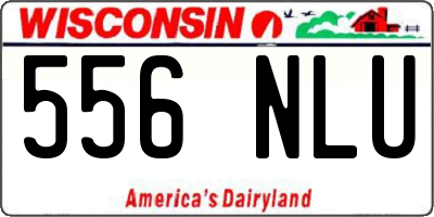 WI license plate 556NLU