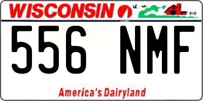 WI license plate 556NMF