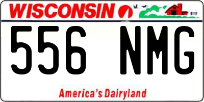 WI license plate 556NMG