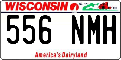 WI license plate 556NMH