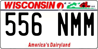WI license plate 556NMM