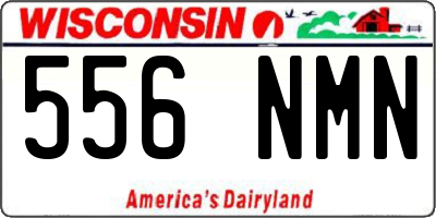 WI license plate 556NMN