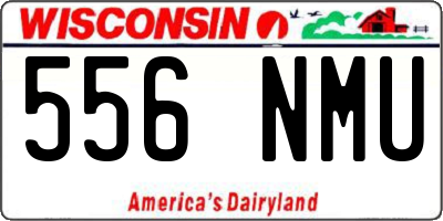 WI license plate 556NMU