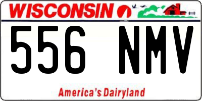 WI license plate 556NMV