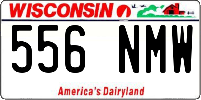 WI license plate 556NMW