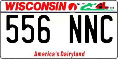 WI license plate 556NNC