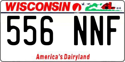 WI license plate 556NNF